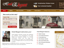 Tablet Screenshot of hotelelegant.ca